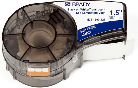 Brady Label Maker Tape 21m x 38.1mm in White Color 1pcs