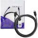 Qoltec USB 2.0 Cablu USB-C bărbătesc - USB-C de sex masculin Negru 2m (52345)