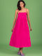 Chaton Maxi Dress Fuschia