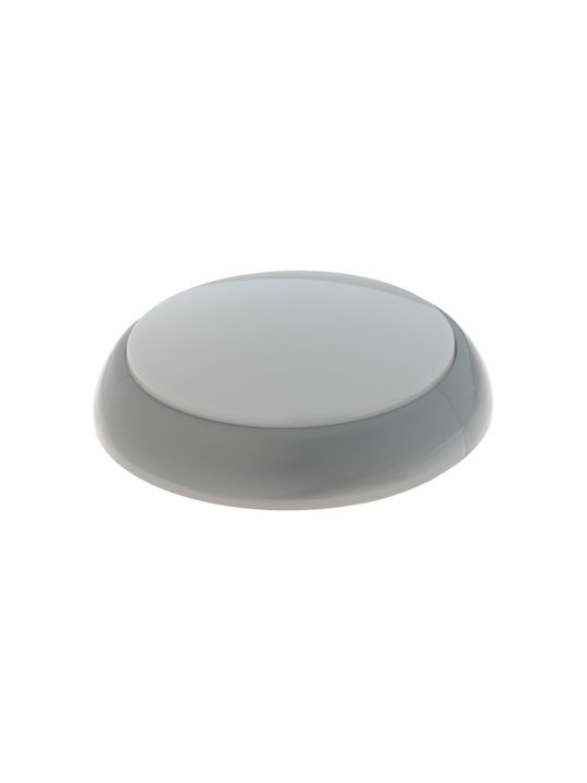 Eurohandel Plafonieră de Exterior cu LED Integrat în Culoare Argintiu A2905SR-MP
