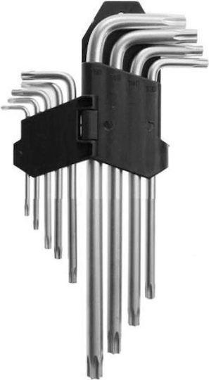 AWTools Σετ 9 Κλειδιά Torx σε Σχήμα L