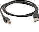 C-TECH USB 2.0 Cable USB-C male - USB-B Μαύρο 1.8m CB-USB2AB-18-B