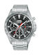 Lorus Sports Men's Watch 43.8mm Chronograph Battery with Silver Metal Bracelet