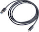 Akyga Regular USB 3.1 Cablu USB-C bărbătesc - USB-A Negru 1.8m (AK-USB-29)