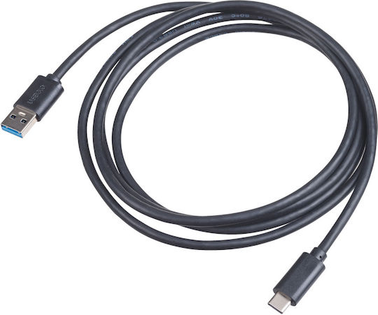 Akyga Regular USB 3.1 Cablu USB-C bărbătesc - USB-A Negru 1.8m (AK-USB-29)