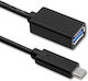 Qoltec USB 3.1 Cable USB-C male - USB-A female Μαύρο 0.5m 50486