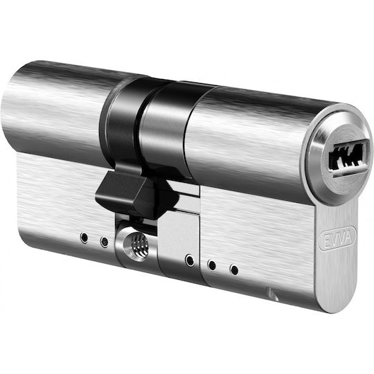 EVVA Κύλινδρος Κλειδαριάς Ασφαλείας 90mm (30-60) με 3 Κλειδιά Ασημί