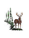 Wallity Διακοσμητική Σιλουέτα Deer Καφέ από Μέταλλο 79x65cm