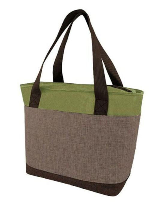 BigBuy Fabric Beach Bag with Wallet Green