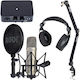 Rode NT1-A Musician Bundle Πυκνωτικό Μικρόφωνο XLR Shock Mounted για Φωνητικά Bundle σε Χρυσό Χρώμα