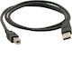 C-TECH USB 2.0 Cable USB-C male - USB-B Black 3m (CB-USB2AB-3-B)