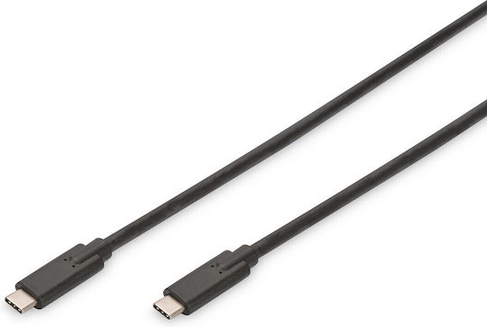 Digitus USB 3.1 Video Cable USB-C male - USB-C 100W PD Μαύρο 1m AK-300139-010-S
