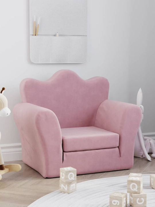 Kids Armchair with Armrests Pink 54x34x45cm