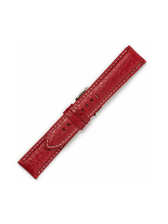 Leather Strap Red 24mm