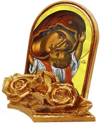 Christening Favor with Religious Icon Panagia Kardiotissa 30pcs 9x9cm 110-240406