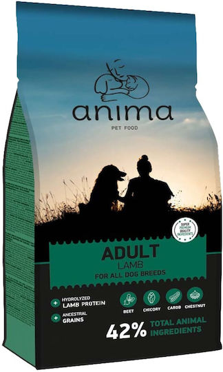 Anima 3kg Ξηρά Τροφή για Ενήλικους Σκύλους με Αρνί