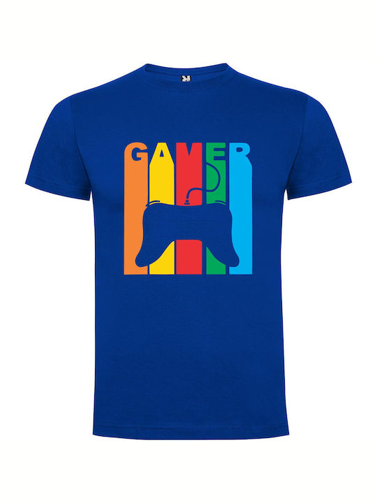 iLovePrints Gamers' Haven Co Tricou Albastru Bumbac