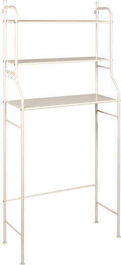 Keskor Стенен Рафт за баня Метален 47x25x154см Бял