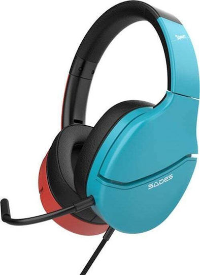 Sades Sower Over Ear Gaming Headset with Connection 3.5mm Blue / Black