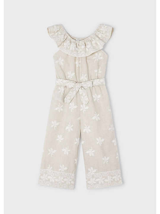 Mayoral Kids Linen Jumpsuit BEZ