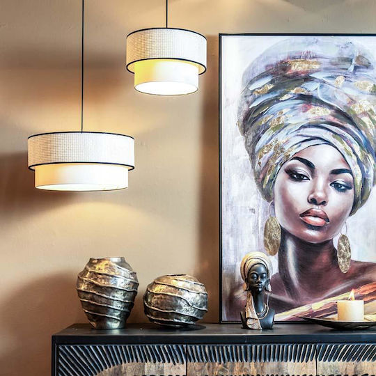 Fylliana Alok Hängelampe Beige mit Fassung E27 40cm.