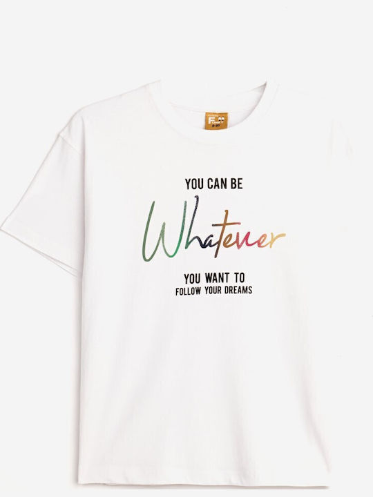 Funky Παιδικό T-shirt Λευκό