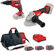 Flex CF8 DW-45 & L-125 Σετ Γωνιακός Τροχός & Κατσαβίδι Brushless 18V με 3 Μπαταρίες 2.5Ah - 5Ah και Θήκη