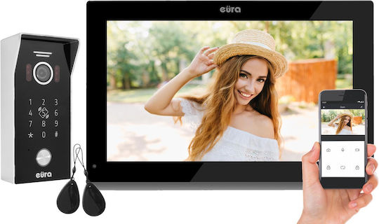 Eura Wireless Video Doorbell Wi-Fi Black