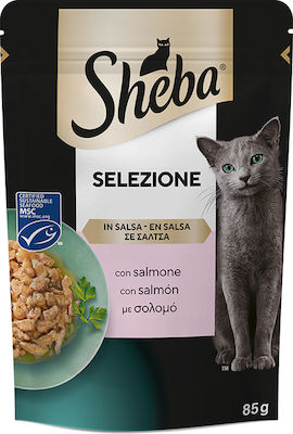 Sheba Wet Food for Adult Cat with Salmon 85gr