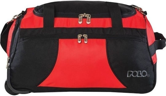 Polo Trolley Amsterdam Sack Voyage 40lt Black / Red with Wheels Fabric L50xW25xH40cm