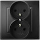 Ospel Aria Double Walled Power Socket Black