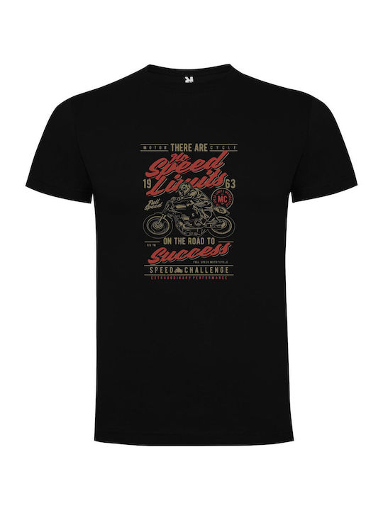 iLovePrints Riding Success Speed Lines T-shirt Schwarz Baumwoll-