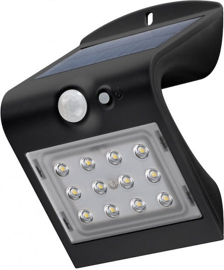 Goobay Montat pe perete Lampă Solară 1.5W 220lm Alb Natural 4000K cu Senzor de Mișcare și Fotocelulă IP65 14.45bucx7.9buccm