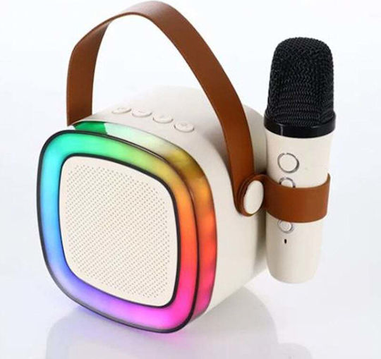 Karaoke Speaker with Wireless Microphone and Lighting Effects SD02 White