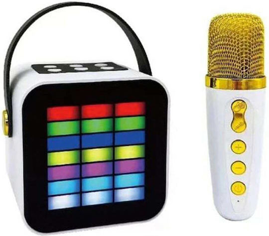 Karaoke Speaker with Wireless Microphone and Lighting Effects ZX-01 White