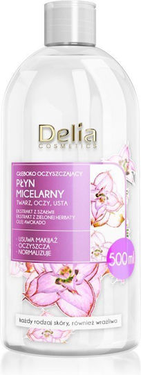 Delia Cosmetics Deeply Cleansing Micellar Water Αφαίρεσης Μακιγιάζ Προσώπου & Ματιών 500ml