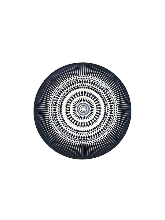 TnS Inglaze Shallow Porcelain White Plate with Diameter 27cm