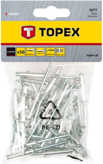 Topex Aluminum Rivet 4.8/28mm 50pcs