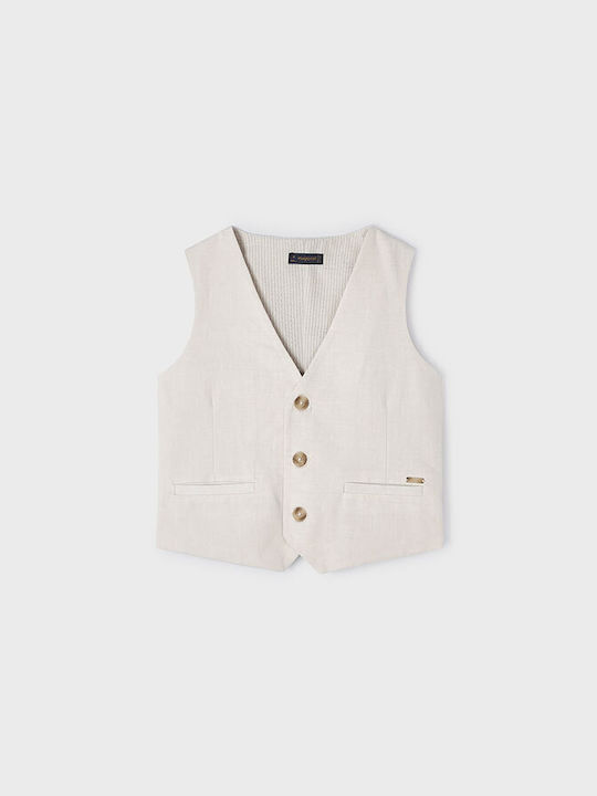 Mayoral Kids Vest Beige