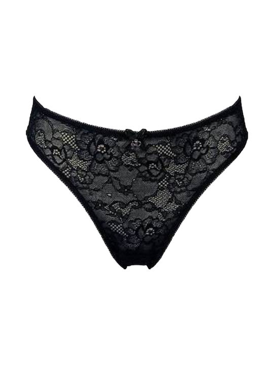 Pretty Polly Women's Slip Seamless with Lace Black