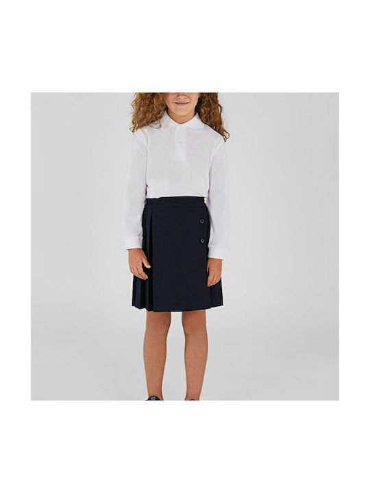 Mayoral Kids Pleated Skirt Navy Blue