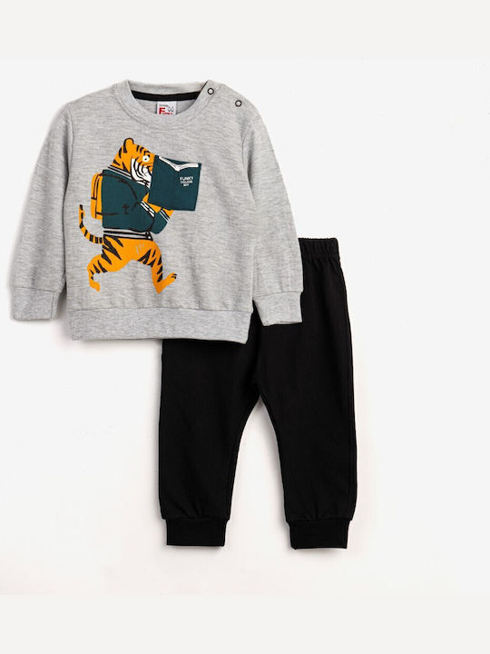 Funky Kids Sweatpants Set Grey Melange