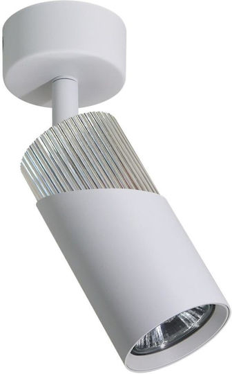 Eko Light Μονό Σποτ με Ντουί GU10 σε Λευκό Χρώμα Eko Light Μονό Σποτ με Ντουί GU10 σε Λευκό Χρώμα