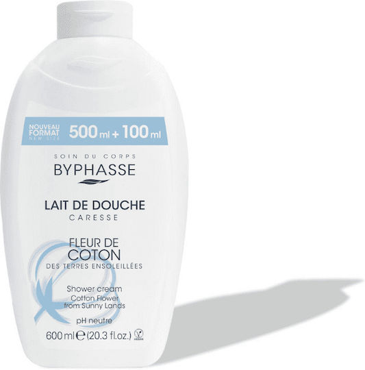 Byphasse Caresse Κρεμώδες Αφρόλουτρο & Άρωμα Cotton Flower 600ml