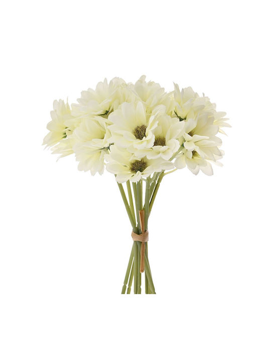 Iliadis Μπουκέτο από Τεχνητά Λουλούδια Μαργαρίτα Λευκό 30cm 4τμχ