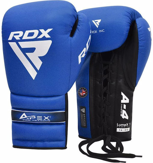 RDX Boxing Gloves Leather for Match Blue