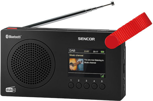 Sencor SRD Φορητό Ραδιόφωνο DAB+ με Bluetooth και USB Μαύρο