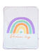 Vintage Lovers Blanket Nursery Swaddling Blankets Rainbow Cotton Purple Rainbow 90x75cm