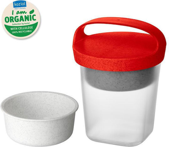 Koziol Plastic Lunch Box Red with Compartments 500ml