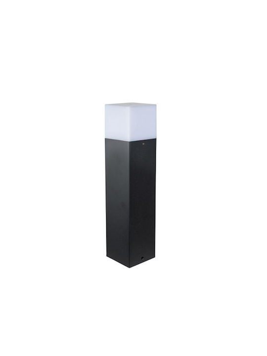 Adeleq Αλουμινίου Τετράγωνη Outdoor Post Lamp E27 Gray